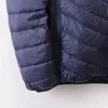 NewBang Piumino da uomo reversibile con piumino con cappuccio Piumino ultraleggero da uomo Autunno Inverno Double Side Feather Parka Y1103