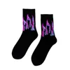 Men Women Street Socks Fashion Hip Hop Sock High Quality Active Stocking Youth Fashion Socks Flame Pattern Casual Stockings Wholesale