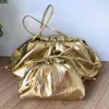 Mode dumpling handväska lyx varumärke Digner kvinnor väska påse stil guld randig sier clutch hobos crossbody moln väskor handväska