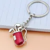 Outdoor Sport Gold Golf Club Key Ring Red Metal Golf Bag Keychain Hangende voor vrouwen Men Gift Fashion Jewelry Will en Sandy