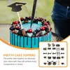 Andra festliga festleveranser 24st 2021 Graduation Cake Toppers Cupcake Insert Cards PO Prop Prop
