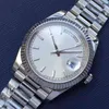 2021 41 ملليمتر التلقائي ميكانيكية رجل الرياضة ووتش أسود أبيض الطلب الياقوت الزجاج الساعات Datejust جريغار الساعات