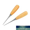 1pcs Boxwood Canvas Läder Sy Skor Trähandtag Verktyg Awl Hand Stitching Taper Needle Tool Kit Craft Sy Supplies