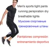 Pantaloni da bodyboulding da uomo 3/4 Leggings da uomo Collant a compressione Leggings da jogging Pantaloni Pantaloni da palestra Baskteball Collant da uomo Dry Quick T200326