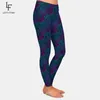 LETSFIND Sexy Mandala Style Impression Femmes Leggings Mode Taille Haute Plus La Taille Doux Polyester Stretch Pantalon 211215