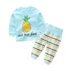 Baby Kids pijamas Define algodão de manga comprida tshirt + calça cartoon menina roupas outono 2 pcs sleepwear terno pejama calças 1803 z2