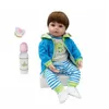 Toy Full Body Silikon Vattentil Badkrok Populär Reborn Toddler Baby Dolls Bebe Doll Reborn LifeLike Gift med Pearl Bottle Q0910