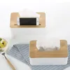 Tissue Boxes Napkins Nordic Wood Cover Plastic Box Papier Handdoek Geval Houder Houder Servet Opslag Organizer Huis Keukendecoratie