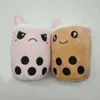 Tè al latte reversibile farcito peluche bambola giocattoli lati per mostrare stati d'animo diversi bambole di simulazione morbida per bambini3371110