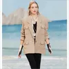 fashion women's high-quality clothing runway designer celebrity style plaid single button jacket tweed blazer coat 210421