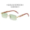 20% OFF Luxury Designer New Men's and Women's Sunglasses 20% Off frameless wood spring leg tide frame glasses