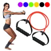 Unisex vuxen multifunktionell latex resistensband rörträning gym yoga fitness utrustning bröst expanders träning 220216