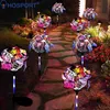 Gazonlampen 2 stks LED Solar Licht Lichtgevende Vlinder Bal Waterdichte Outdoor Tuin Stakes Yard Art voor Courtyard Woondecoratie