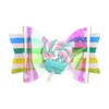 Meninas barrettes lollipop butterfly forma clipes hairpins de couro infantil grips crianças embrulhadas clipe de cabelo de segurança cabelos 9277681