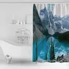Rideaux de douche Rocheuses canadiennes et lacs Moraine, tissu pour lit et salle de bain