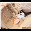 Hängsmycken smycken dropp leverans 2021 diamant bröllop hängande halsband elegant ballerina ballett flicka uttalande halsband part queen ps0743 r