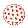 Vaisselle jetable à motif de fraise, assiettes en papier en feuille d'or, gobelets, fournitures pour fête prénatale, anniversaire, mariage