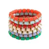 Fili di perline Boho Set di braccialetti colorati in argilla polimerica per le donne Gioielli da spiaggia estivi femminili in ceramica morbida elastica regolabile Fawn22