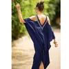 Szybki suszenie bikini Cover-ups Bohemian Drukuj V-Neck Summer Sukienka Plaży Tunika Kobiety Beachwear Kaftan Swimsuit Cover Up Q943 210420