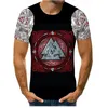 Herren-T-Shirts, Graffiti-T-Shirt, Malerei, Bild, 3D-Druck, Hip-Hop-Straßenkleidung, lockerer und bequemer Stoff, O-Ausschnitt