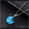 & Pendants Jewelrychic Transparent Resin Rould Ball Moon Pendant Necklace Women Blue Sky Eagle Chain Fashion Jewelry Gifts For Girl Necklaces