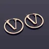 3 Color Rose sliver Fashion gold hoop earrings lady Women Party Wedding Lovers gift engagement Jewelry for Bride