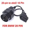 Diagnostiska verktyg 1PC OBD II -adapter för 20 stift till OBD2 16 Female Connector E36 E39 X5 Z3 20PIN CABLE