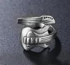 Vintage Fashion Men Women Guitar Shaped Ring Jewelry Stainless Titanium Steel Unisex Punk Rock Party Hip Hop adjustable Open Ring For Gift