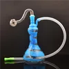 DHL gratuit Triangle verre brûleur à mazout Bong petit 10mm femelle épais Pyrex bécher Bong Recycler Dab Rigs pour fumer avec tous les accessoires pour fumeurs