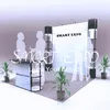 10ft Exhibition Advertising Display Backwall Show Booth with Cutom Full Color Printing Portable Carry Bags