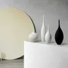 VILEAD Moderno Zen Vaso di Porcellana Vaso di Fiori in Ceramica Soggiorno Decorazione Della Casa Ufficio Interno Nordic Decor Ornamenti Artigianato 210712
