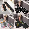 Tapijten 2 stks / set cartoon antislip lange keuken mat nordic tapijt vloerveld tapijten wasbare badkamer ingang Deurmat Home Decor