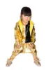 Broek Heroprose 2021 Persoonlijkheid Gouden Grote Kruis Stage Performance Kostuums Harem Hip Hop Skinny Broek Kinderen