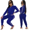 Mulheres de duas peças Calças 2022 Y2K Tracksuit Mulheres Elegante -Pieces Conjuntos De Terno Feminino Elegante Plus Size Grego Frete Imprimir Casaco Calim Jogging