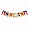 Banner Flags Swallowtail Banners Independence Day String Flags USA Letters Bunting 4th of July Party Decoration Party Supplies T2I52242