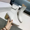 2022 Brand Womens Boots Designer Genuine Leather Booties Nude Black White Over The Knee Boot Zipper Casual Shoes Fashion Chelsea Highboots Women Luxury Big Size