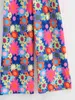 Sweet revers manches courtes fleurs colorées imprimé femmes combinaison vintage avec ceinture dessiner chic femme combinaison droite 210507