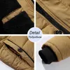 Men Winter Brand Thick Windproof Warm Fleece Jacket Parkas Coat Men Autumn Fur Collar Detachable Hat Parkas Jackets Men 211104