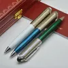 Promocja Wysokiej jakości klasyczny Ballpoint Pen Pigieniarnie Kolorowe metalowe napełnienie żywicy napędzania Pisniki prezentowe z opcjami pudełka 235W