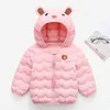Cute Baby Girls Jacket Kids Boys Light Down Coats With Ear Hooded autumne Spring Girl winter Clothes Infant Children's Clothing H0909