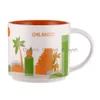 Tazza da 14 once in ceramica Starbucks City Tazza da caffè American Cities con scatola Chicago184C