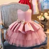 2021 Infant Baby Girl Dresses Girl Ball Gown Tutu Princess Dress Sequin Bow Baby Girl Dress 1st Birthday Wedding Party Dress Q07169759886