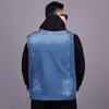 Plus Storlek 8XL 7XL 6XL Mäns Denim Vest Slim Fit Ärmlös Cowboy Jackor Man Vintage Retro Casual Coat Chubby Man Waistcoat