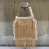 Damskie Luksusowe Projektant Torby Na Ramię Marka Tassel Moda Bag Mini Klasyczna Ochrona środowiska PVC Tkanina Torebka Metalowe Szerokie Miękkie Texture Chain Torebki