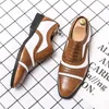 Brand Men's Shoes Leather Stitching Carved Men Casual Office Business British Style Bullock High Quality Oxford