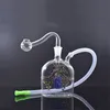 Beautiful dolphin glass oil burner bong pyrex thick glass smoking water pipe recycler honeycomb bong with glass oil burner pipes and hose