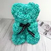 Guirnaldas de flores decorativas 25 cm Lindo oso de peluche Flor de rosa artificial PE Enviar novia Día de la madre Cumpleaños infantil Caja de regalo de juguete Christm