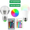 2021 E27 E14 LED 16 Alteração de cor RGB RGBW Lâmpada lâmpada 85-265V RGB LED Spotlight + IR Remote Control