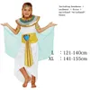 Crianças menino menina antigo egípcio pharaoh príncipe princesa traje crianças cosplay vestuário greece festa de aniversário de grécia halloween q0910