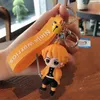 Classic Anime Demon Slayer Cute Q Version Characters Keychain Cartoon Silicone Doll Toys Kids Gift Women Bag Charm Keyholder G1019